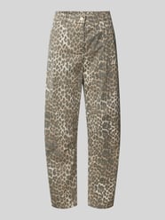 Tapered Fit Hose mit verkürztem Schnitt Modell 'EVE' von Cambio Beige - 20
