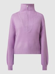 Bluza z kołnierzem z dodatkiem wełny model ‘Vinna’ od moves Fioletowy - 36