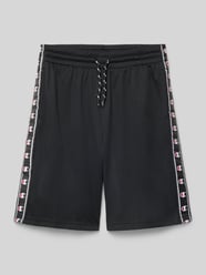 Szorty o kroju straight fit z siateczki z detal z logo od Champion - 12