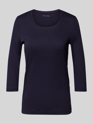 T-Shirt mit 3/4-Arm in unifarbenem Design von Christian Berg Woman Blau - 15