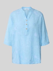 Bluzka o kroju relaxed fit z obszyciem koronką model ‘Li’ od ZABAIONE - 5