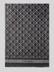 Chusta z modalu z wzorem z logo na całej powierzchni od CK Calvin Klein - 15
