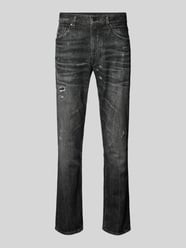 Straight Leg Jeans im Destroyed-Look Modell 'TROY' von BOSS Orange Grau - 16