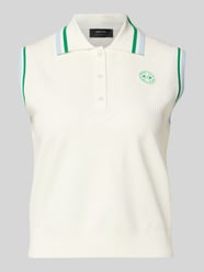Kamizelka w kroju regular fit z mieszanki wiskozy w imitacji dzianiny od Marc Cain - 39