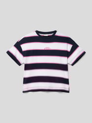 T-shirt z bawełny z bocznymi rozcięciami od s.Oliver RED LABEL Biały - 22