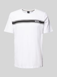 T-Shirt mit Label-Print Modell 'Urban' von BOSS Weiß - 19