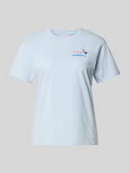 t-shirt z wyhaftowanym motywem i napisem model 'EMILIE' od MC2 Saint Barth - 3