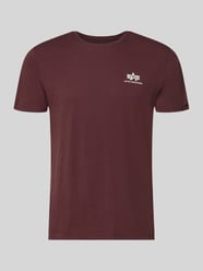 T-shirt z detalami z logo Model 'BASIC' od Alpha Industries - 2