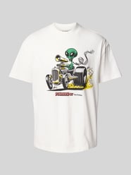 T-shirt z prążkowanym, okrągłym dekoltem model ‘Celestial’ od DEUS EX MACHINA - 12