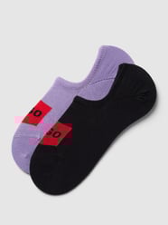 Sneakersokken met labelprint van HUGO Paars - 33