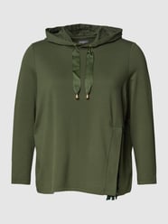 PLUS SIZE Hoodie mit Kapuze Modell 'SOPHISTICATED' von Samoon Grün - 21