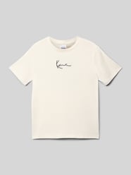 T-shirt van puur katoen met logoprint van KARL KANI - 44