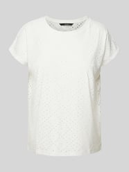 T-Shirt mit Lochstickerei Modell 'TASSA' von Vero Moda Weiß - 8