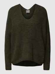 Strickpullover mit V-Ausschnitt Modell 'THORA' von MOS MOSH Grün - 28
