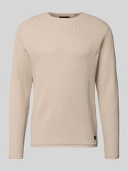 Gebreide pullover met structuurpatroon model 'BLUMASON' van JACK & JONES Premium Beige - 18