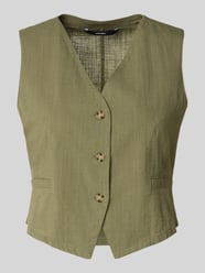 Kamizelka o kroju regular fit z mieszanki bawełny i lnu model 'CAIA' od VERO MODA - 40