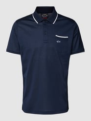 Koszulka polo z wyhaftowanym logo od Paul & Shark Niebieski - 32