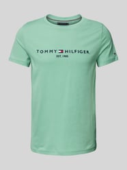 T-Shirt mit Label-Stitching von Tommy Hilfiger Grün - 33