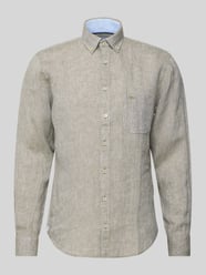 Regular Fit Leinenhemd mit Button-Down-Kragen von Fynch-Hatton - 6