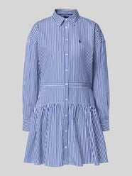Sukienka koszulowa o długości mini z wyhaftowanym logo od Polo Ralph Lauren - 44