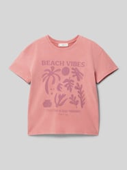 T-Shirt mit Motiv-Print Modell 'beach' von Mango Rot - 5