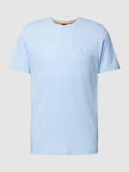 T-shirt z wyhaftowanym logo model ‘Tales’ od BOSS Orange Niebieski - 12