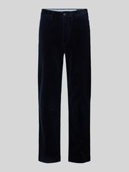 Stretch Straight Fit Cordhose mit Gürtelschlaufen Modell 'BEDFORD von Polo Ralph Lauren Blau - 36