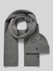 Schal und Mütze aus Wolle im Set mit Geschenkbox von Polo Ralph Lauren - 1