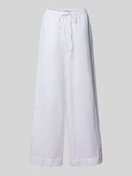 Spodnie lniane z szeroką nogawką i elastycznym pasem model ‘Mirilla’ od MSCH Copenhagen - 9