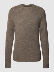 Gebreide pullover met ronde hals, model 'Karl' van Casual Friday Bruin - 4