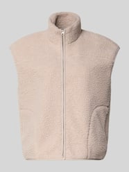 Relaxed Fit Weste in Teddy-Optik Modell 'SADIA' von PIECES Beige - 7