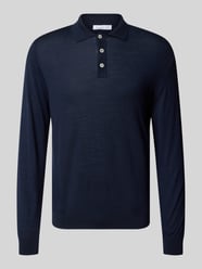 Regular fit poloshirt van scheerwol van Manuel Ritz - 25