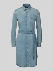Knielanges Jeanskleid mit Bindegürtel Modell 'JAMEIKA' von Lauren Ralph Lauren - 11