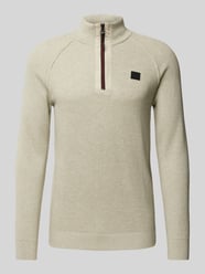 Regular Fit Strickpullover aus reiner Baumwolle mit Troyer-Kragen von s.Oliver RED LABEL Beige - 8