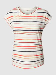 T-Shirt mit Streifenmuster von Esprit Orange - 30