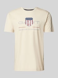 T-Shirt mit Label-Print Modell 'ARCHIVE' von Gant Beige - 47