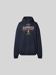 Hoodie mit Label-Stickerei von VETEMENTS Blau - 23