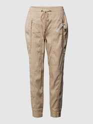 Regular Fit Leinenhose mit elastischem Bund Modell 'Future Worker von MAC Beige - 36