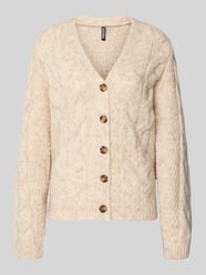 Regular fit gebreid jack met wol, model 'NINA' van Pieces - 11