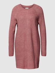 Gebreide jurk met ronde hals, model 'CAROL' van Only Paars - 4