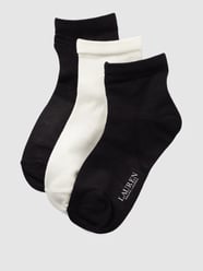 Kousenvoetjes met stretch in een set van 5 paar  van Lauren Ralph Lauren Grijs / zwart - 25