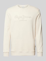 Sweatshirt mit Label-Stitching Modell 'Nouvel' von Pepe Jeans Beige - 21