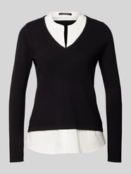 Gebreide pullover met dubbele-laagjeslook van comma - 6