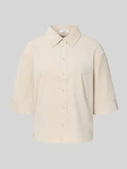 Relaxed fit overhemdblouse met borstzak, model 'Faisa' van OPUS Beige - 22