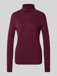 Regular fit turtleneck van een mix van katoen en viscose van Tom Tailor Bordeaux - 30