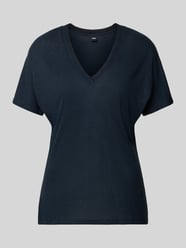 T-shirt z dekoltem w serek model ‘Eylina’ od BOSS - 6