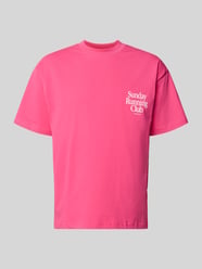 t-shirt z nadrukiem z napisem model 'Sunday Running Club' od ANOTHER COTTON LAB - 5