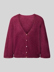 Relaxed Fit Cardigan mit Mohair-Alpaka-Anteil Modell 'Isaac' von ba&sh Bordeaux - 13