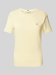 T-shirt met logostitching, model 'NEW SLIM CODY' van Tommy Hilfiger Geel - 14