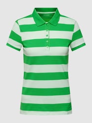 Poloshirt met streepmotief van Montego Groen - 14